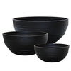 Image of Set of 3 Sizes Black Sierra Lightweight Circulum Bowls