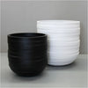 Image of Black and White Sierra Lightweight Circulum Pot Planter Together