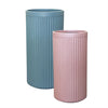 Image of Sierra Doric Cylinder Pot Planter - Pink Salt and Winter Sky Together