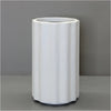 Image of Sierra Vattra Fluted Cylinder Pot Medium Sized - White