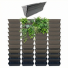 Image of large set of 50 Wall-mounted vertical garden wallgarden pots with plants and on a white background