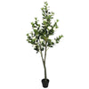 Image of Artificial Camellia Tree Flowering Natural White 180cm