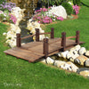 Image of 160cm Outdoor Wooden Rustic Bridge