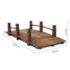 Image of 160cm Outdoor Wooden Rustic Bridge