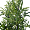 Image of Artificial Black Bamboo Tree With Real Touch Leaves - 180cm