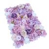 Image of Artificial Flower Wall Backdrop Panel 40cm X 60cm Faux Pink & White
