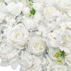 Image of Artificial Flower Wall Backdrop Panel 40cm X 60cm Faux White Flowers