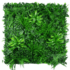 Image of Artificial Green Tropics Vertical Garden 1m x 1m Plant Wall Panel UV Stabilised