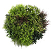 Image of Artificial Green Wall Disc Art 80cm Green Field UV Resistant - White