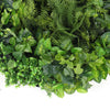 Image of Artificial Green Wall Disc Art 80cm Mixed Green Fern & Ivy - Black