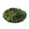 Image of Artificial Green Wall Disc Art 90cm Green Field UV Resistant - White