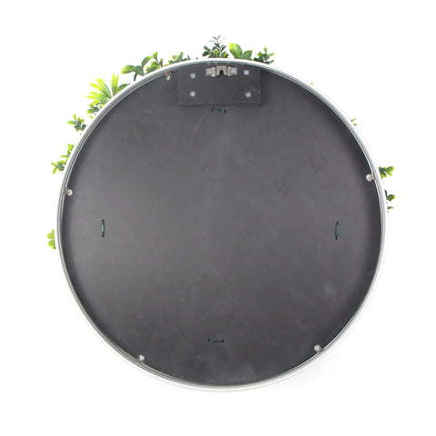 Artificial Green Wall Disc Art White Jasmine UV Resistant 100cm - Black