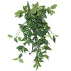 Image of Artificial Hanging Philodendron Bush Mixed White and Green 80cm