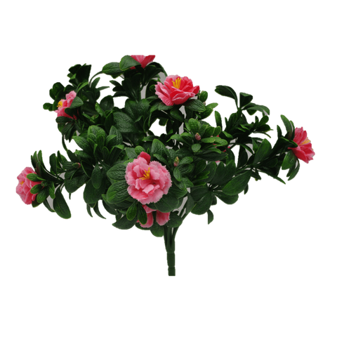 Artificial Pink Rose Bunch 45cm Uv Stabilised