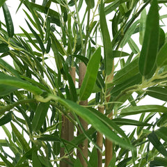 Artificial Real Touch Bamboo Leaves On Natural Trunk 150cm