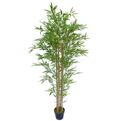 Artificial Real Touch Bamboo Leaves On Natural Trunk 180cm