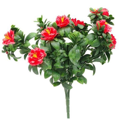 Artificial Red Rose Plant Foliage Variety Pack, UV Stabilised