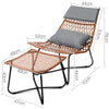 Image of Artiss Ratten Outdoor Lounge Chair Set With Ottoman