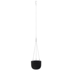 Balcony Lite 20cm Black Hanging Stone Pot With 1.2m Stainless Wire