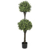 Image of Artificial Topiary Tree (2 Ball Faux Topiary Shrub) 150cm UV Resistant