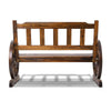 Image of Gardeon 2 Person Wooden Wagon Wheel Bench Seat - Natural Grain
