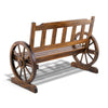 Image of Gardeon 2 Person Wooden Wagon Wheel Bench Seat - Natural Grain