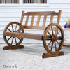 Image of Gardeon 2 Person Wooden Wagon Wheel Bench Seat - Natural Grain