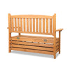 Image of Gardeon 2 Seat Wooden Outdoor Storage Bench