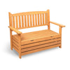 Image of Gardeon 2 Seat Wooden Outdoor Storage Bench