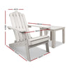 Image of Gardeon 3pc Adirondack Outdoor Beach Chairs + Table Set