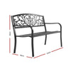 Image of Gardeon Cast Iron Victorian Garden Bench Seat - Black