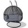 Image of Gardeon Outdoor Double Hanging Egg Chair Swing - Black