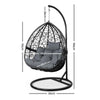 Image of Gardeon Outdoor Hanging Egg Chair Swing - Black