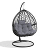 Image of Gardeon Outdoor Hanging Egg Chair Swing - Black