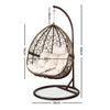 Image of Gardeon Outdoor Hanging Egg Chair Swing - Brown