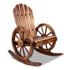 Image of Gardeon Outdoor Wagon Wheel Rocking Chair - Brown