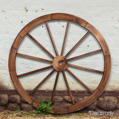 Gardeon Outdoor Wooden Wagon Wheel Set of 2