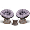 Image of Gardeon Papasan Wicker Chair and Side Table Set