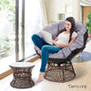 Image of Gardeon Papasan Wicker Chair and Side Table Set