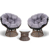 Image of Gardeon Papasan Wicker Chair and Side Table Set