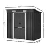 Image of Giantz 1.94 x 1.21m metal Tool Shed - Grey
