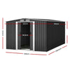 Image of Giantz 2 x 3.2m Metal Garden Shed - Grey
