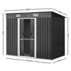 Image of Giantz 2.35 x 1.31m Steel Garden Shed - Grey