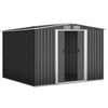 Image of Giantz 2.57 x 2.57m Steel Base Garden Shed - Grey