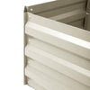 Image of Green Fingers 150 x 90cm Galvanised Steel Garden Bed - Cream