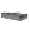 Image of Green Fingers 150 x 90cm Raised Garden Bed - Aluminium Grey