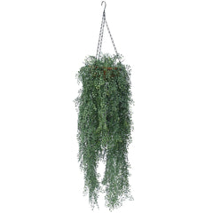 Hanging Basket With Artificial String Of Pearls - UV Stabilised 110cm