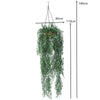 Image of Hanging Basket With Artificial Trailing Bamboo Leaf - UV Stabilised 110cm