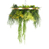 Image of Hanging Gold Disc With Artificial UV Stabilised Foliage 40cm