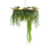 Image of Hanging Gold Disc With Artificial UV Stabilised Foliage 60cm